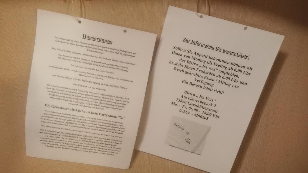 Zimmervermietung Schoenfliesser Stuben Auch Fuer Monteure Eisenhüttenstadt Zewnętrze zdjęcie